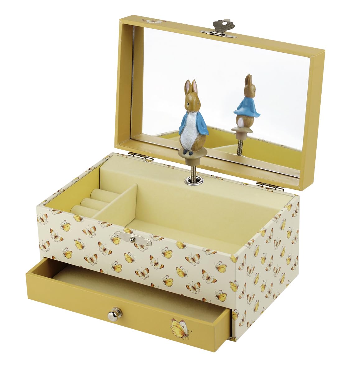 Trousselier - Peter Rabbit Treasure Box & Musical Jewellery Box - Ideal Children's Gift - Vivaldi Spring Music - Colour: Green