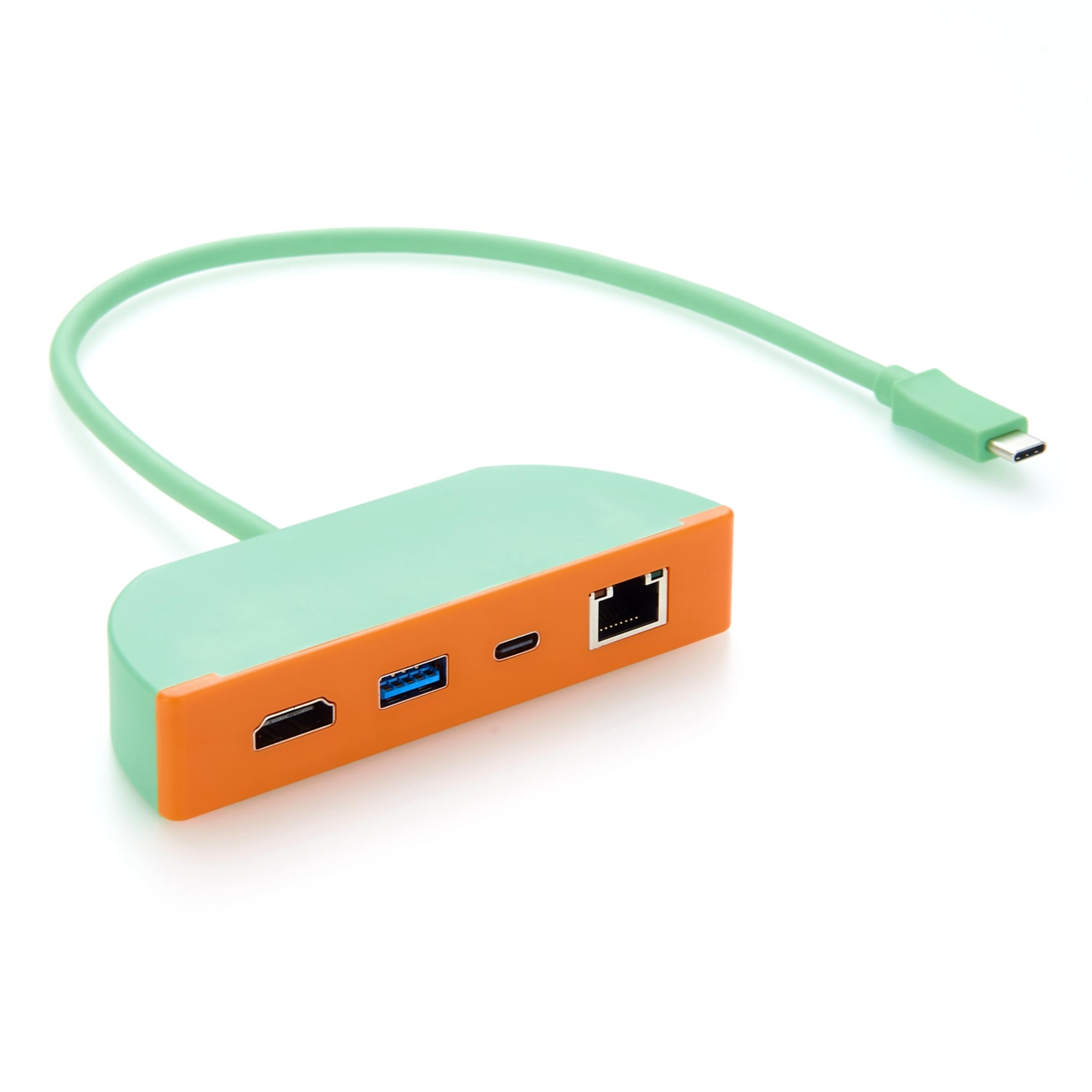 USB C Hub, 4-in-1 Multiport Adapter with 4K@60Hz HDMI, 10Gbps USB-C & USB-A, Gigabit Ethernet for Windows Laptop, macOS, Linux (1.5M)-picture-29