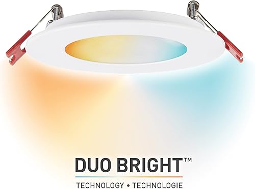 Miniatura 2 de Globe Electric 91415 DuoBright - Luz empotrable (4 pulgadas), color blanco (paquete de 2)