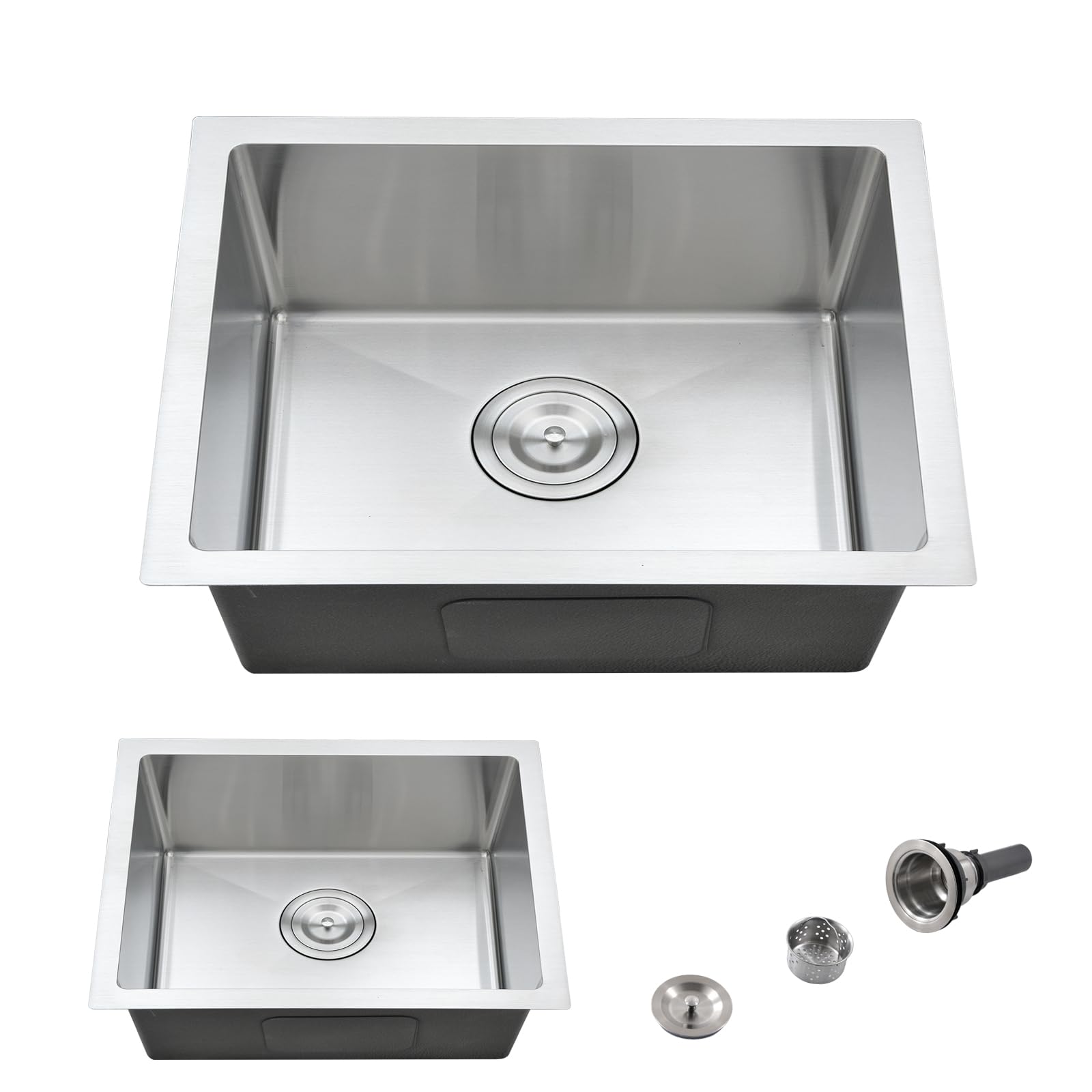 WMXQX 22 Inch Undermount Kitchen Sink, 22x16 Undermount Stainless