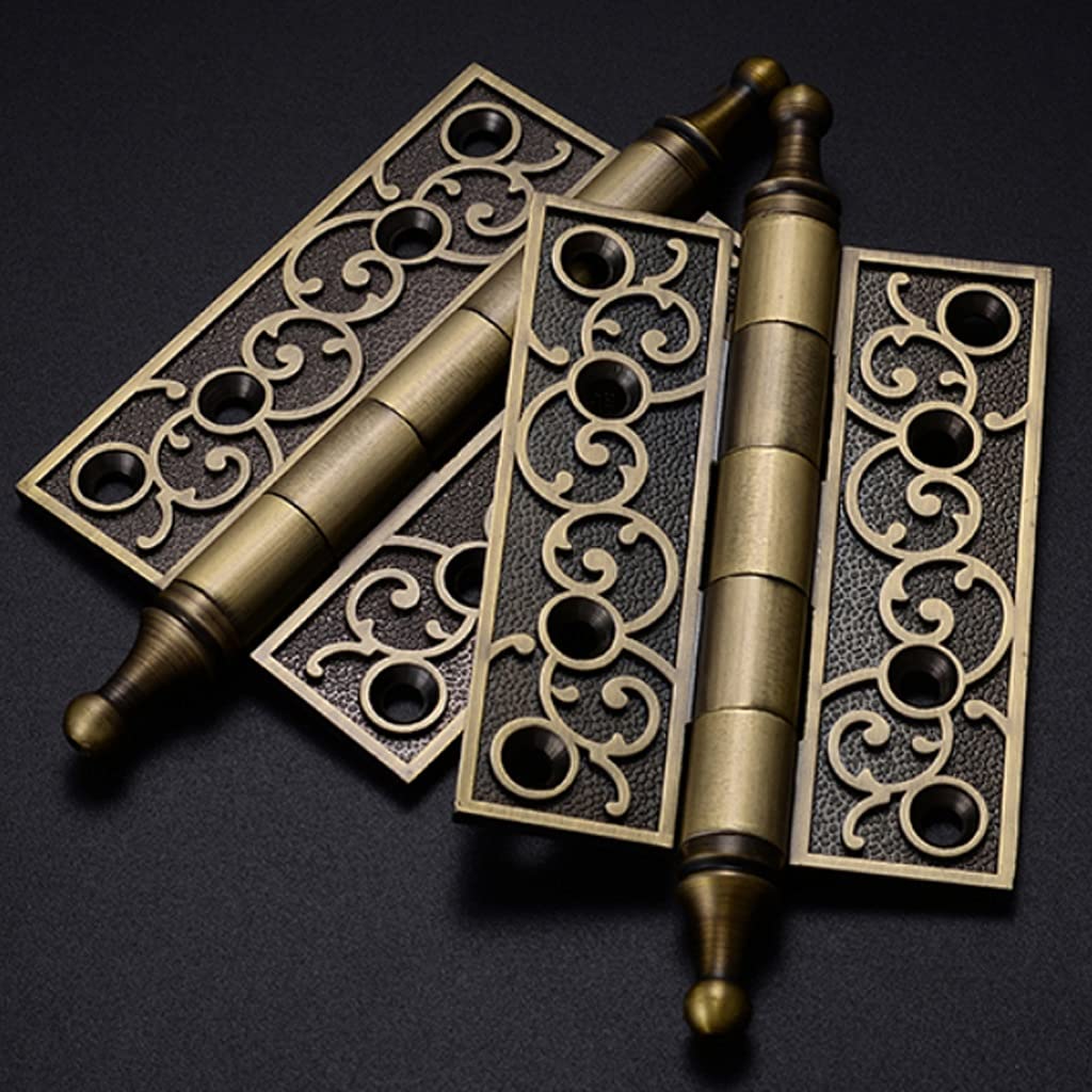 Zinc Alloy Bearing Hinge Door Wooden Closing with Screw Silent Hinges(Multicolor)
