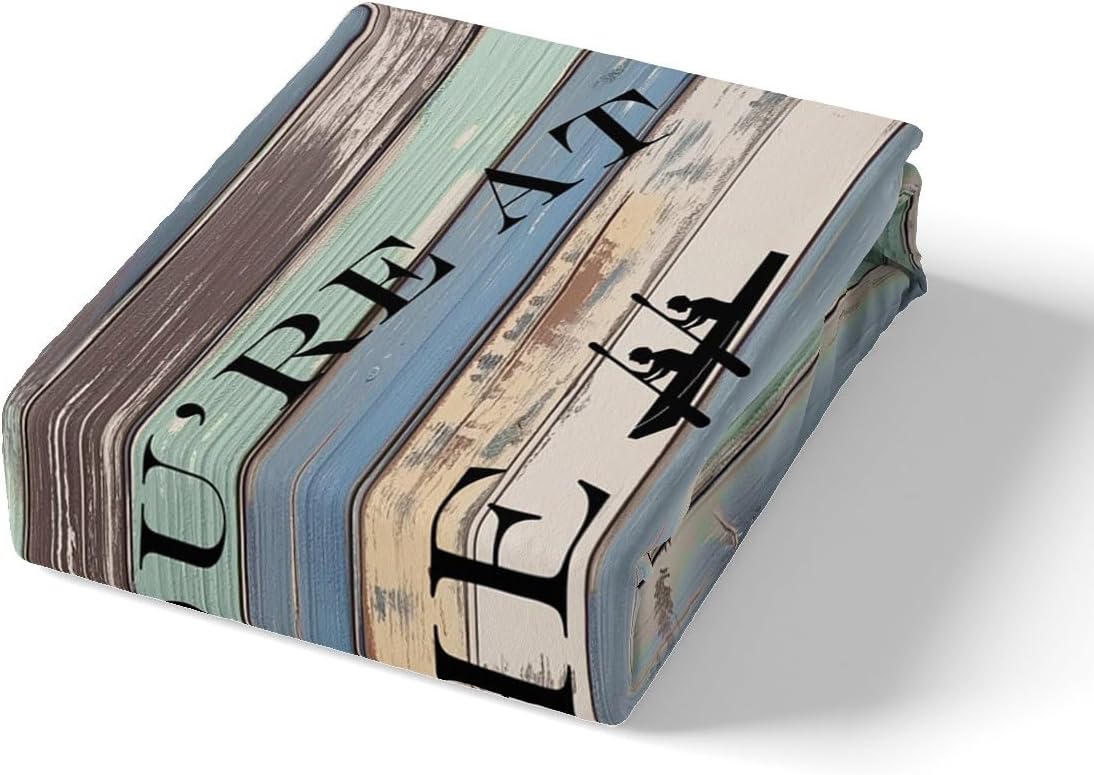 Lake House Duvet Cover Set Queen Size Rustic Farmhouse Cabin Bedding Set 3pcs for Kids Teens Adults Room Decor Lake Life Boating Comforter Cover Grey Black Blue Stripes Quilt Cover,2 Pillowcases