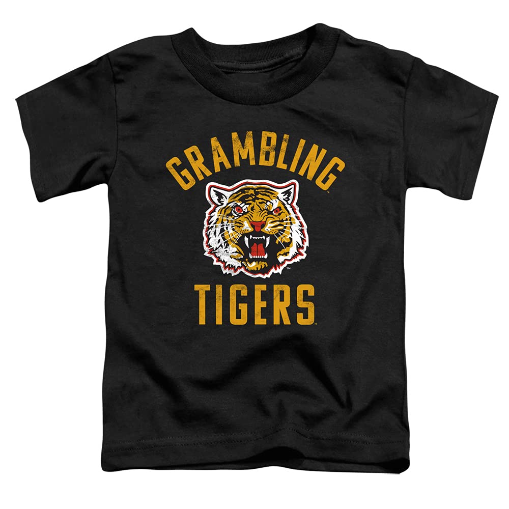 Grambling State University Official Tigers Logo Unisex Toddler T Shirt,Black, 4