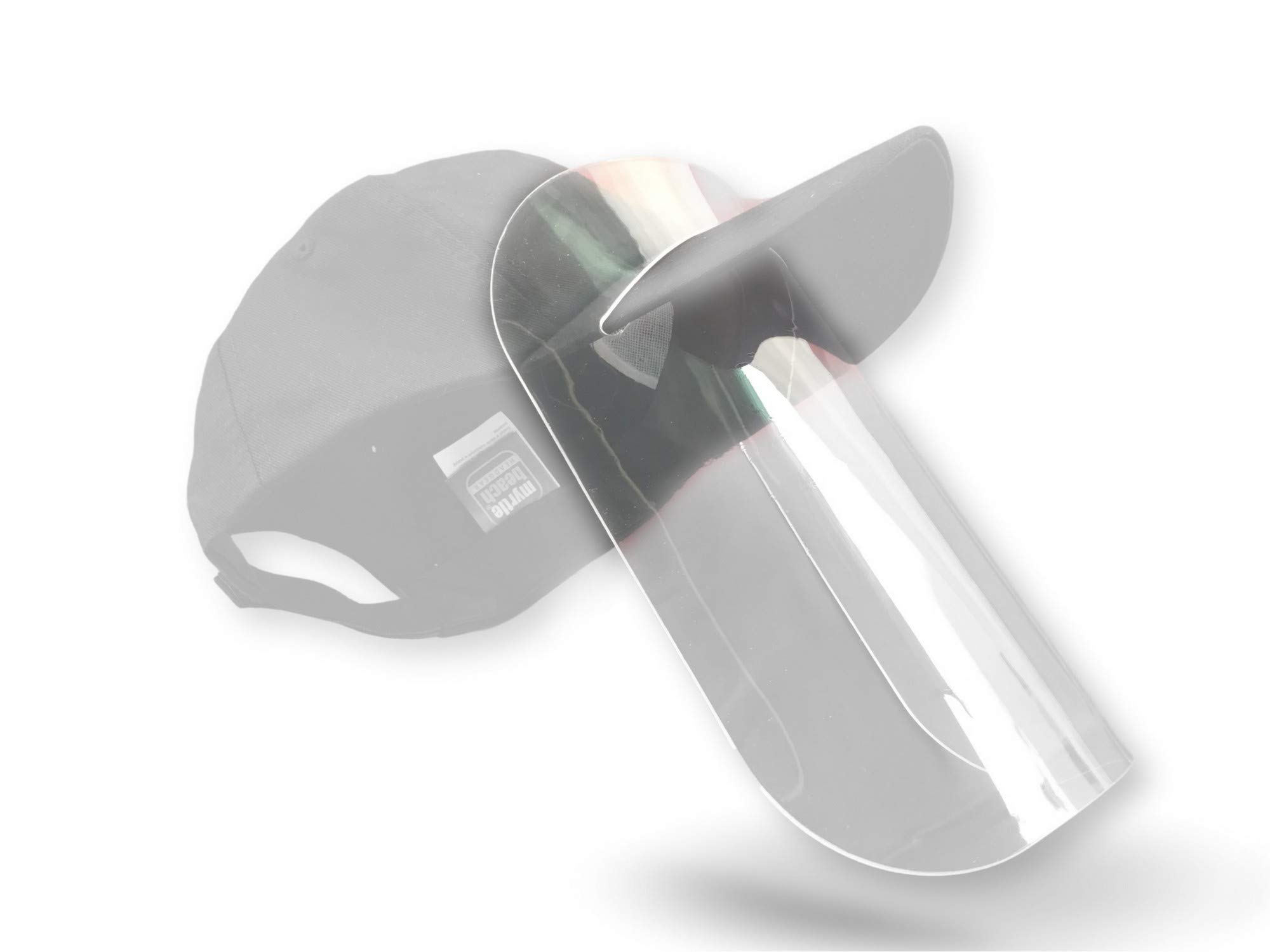 KIBROS Visière protection faciale écran plexiglas amovible épais rigide | Écran plexiglas amovible épais rigide transparent, anti-projections et anti-buée, adaptable sur casquette.