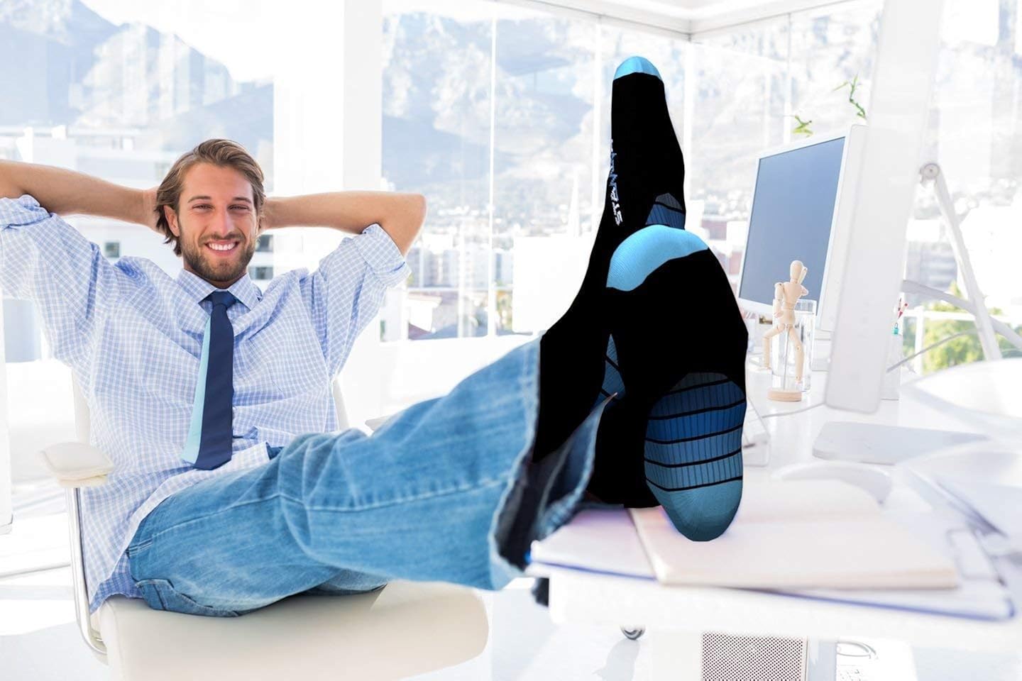 Miniatura 7 de Physix Gear Sport Calcetines de compresión para hombres y mujeres de 20 a 30 mmhg, ajuste atlético (1 par)