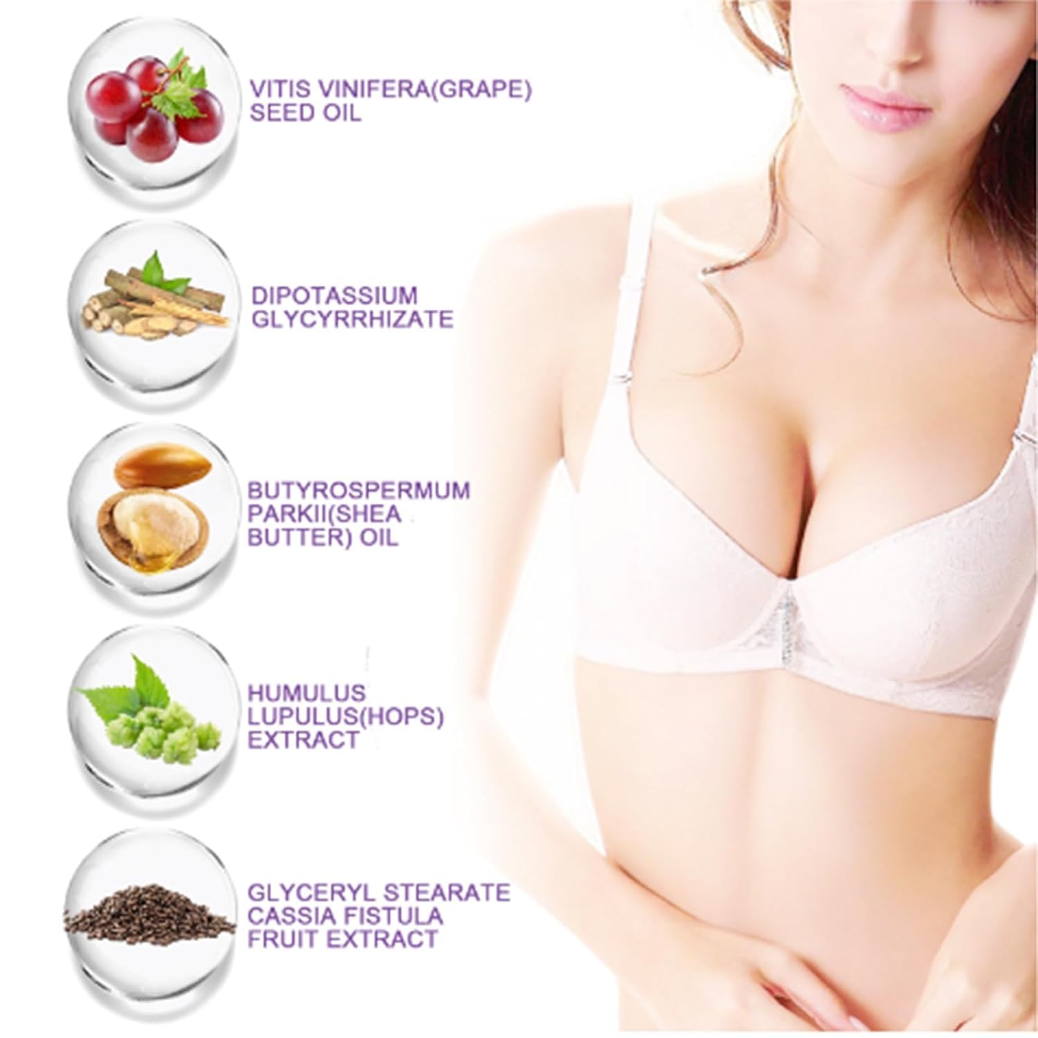 Crema tonificante per aumentare il seno, crema tonificante per aumentare il seno, crema idratante per aumentare il seno (60 g, 2 pezzi)