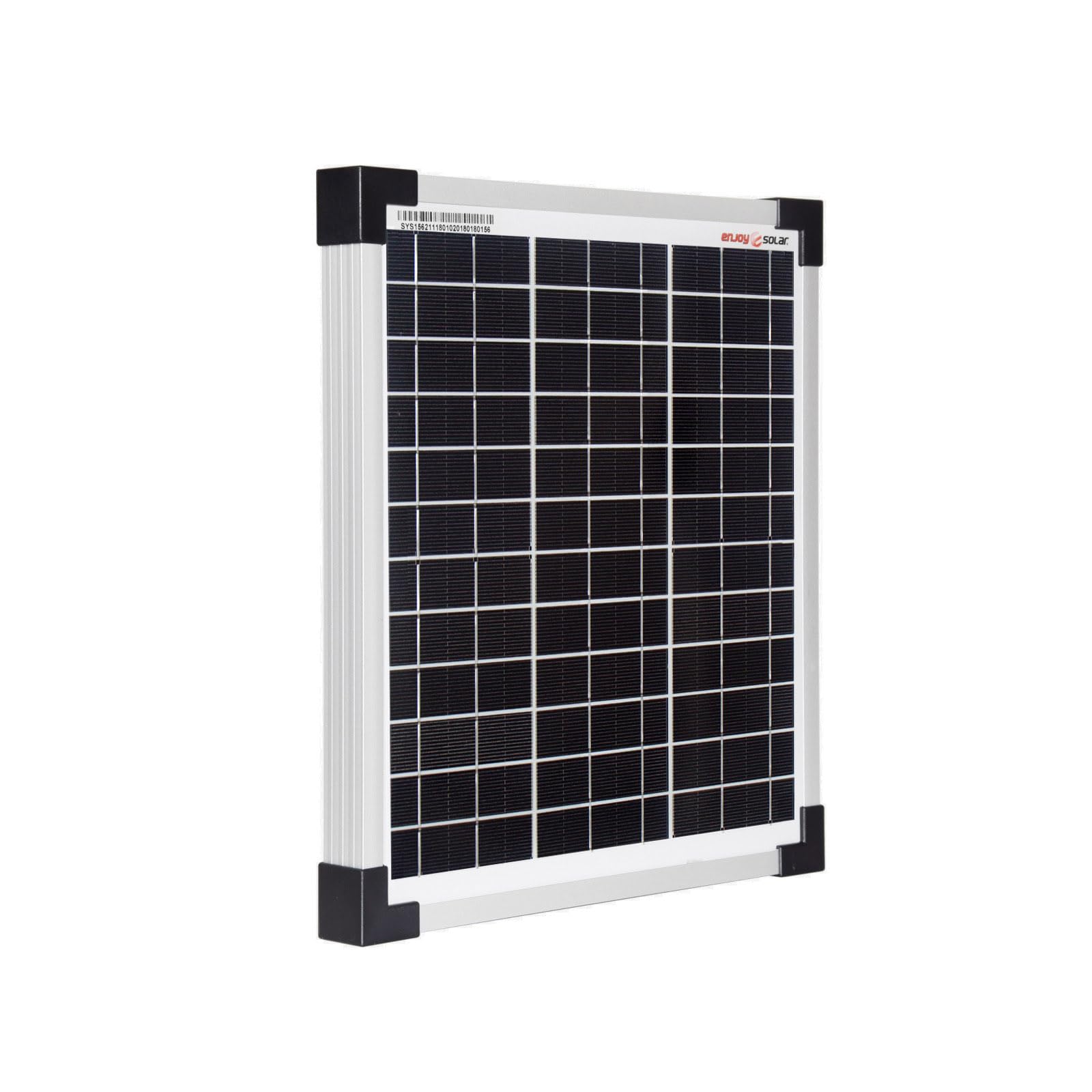 Enjoy solar Mono 10 W 12V Panneau solaire monocristallin Panneau solaire photovoltaïque idéal pour camping-car, abri de jardin, bateau.