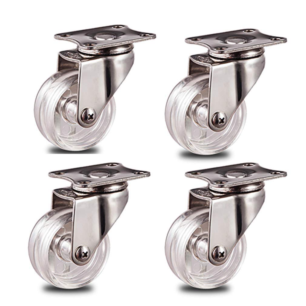 Roulettes pivotantes robustes en PCER anti-rayure et antirouille lot de 4