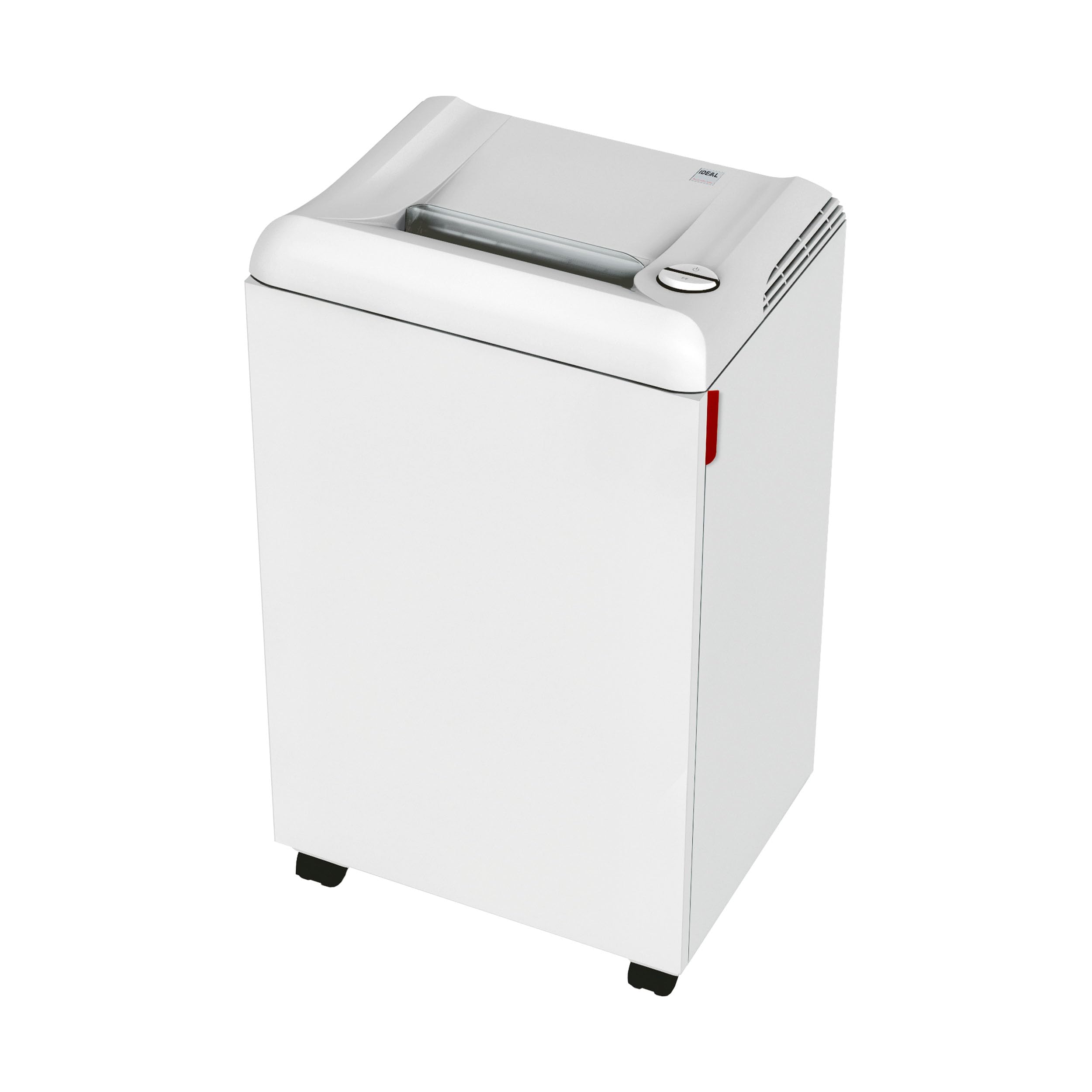 Ideal. 2503 Cross Cut Centralized Office Shredder, Continuous Operation , 12-14 sheet, 20 Gal Bin, Shred Staples/Paper Clips/Credit Cards, 3/4 HP Motor, P-4 Security Level