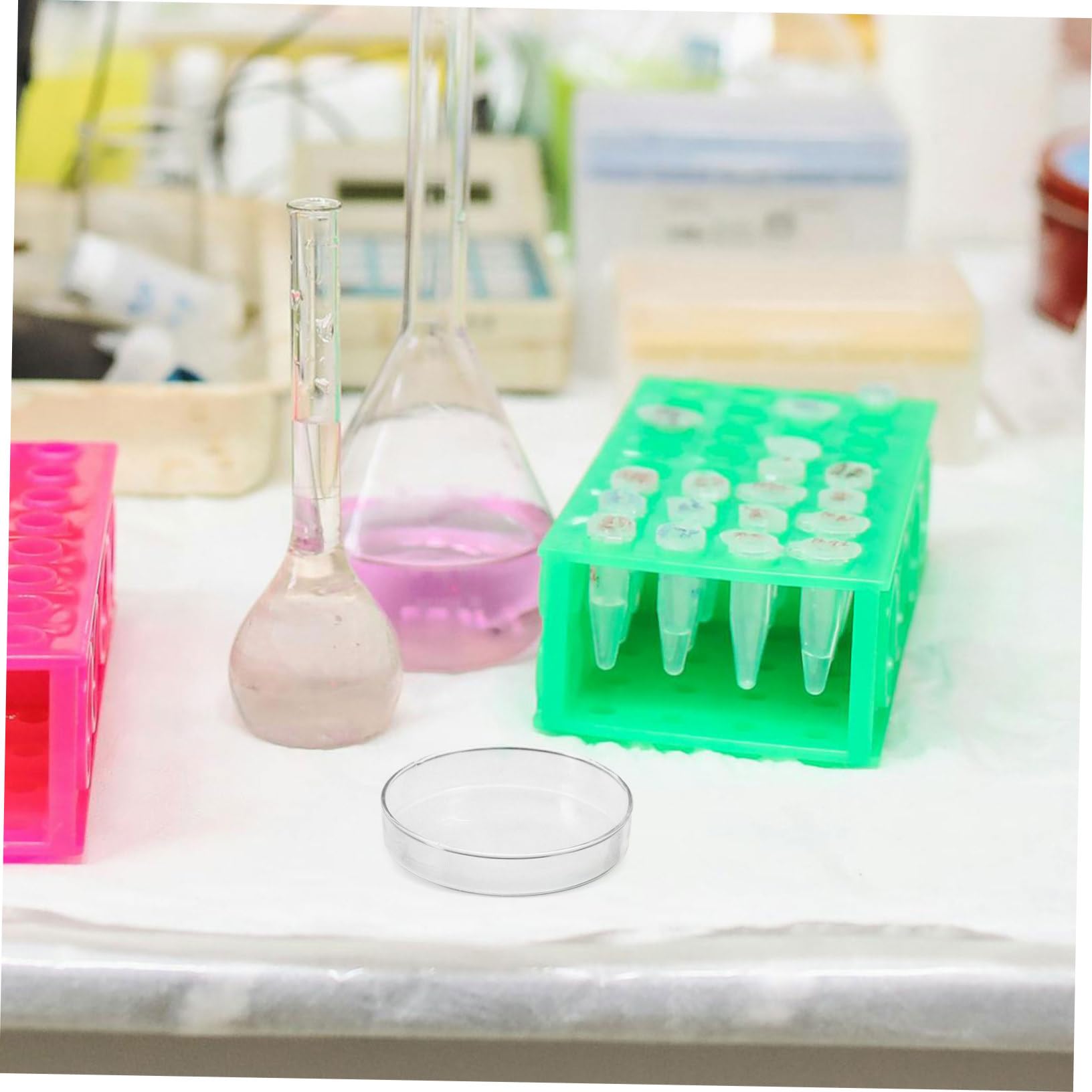 5 Stück Teiliges Petri-schalen Dickem Borosilikatglas Wiederverwendbar Transparent Hitzebeständig für Zellkultur Pilzzucht Mikrobiologie und Gewebestudien im Labor