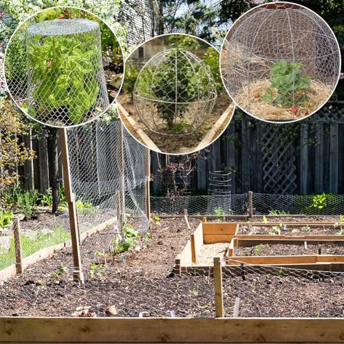 Flintronic Hasendraht Hühnerzaun, 0.5 x 10m Maschendraht Feinmaschig, Kaninchendraht Sechseck Drahtgitter, Gartenzaun, Tierabsperrung, Leichter Drahtgeflecht, Netz für Geflügel, Haustier, Hühner, DIY