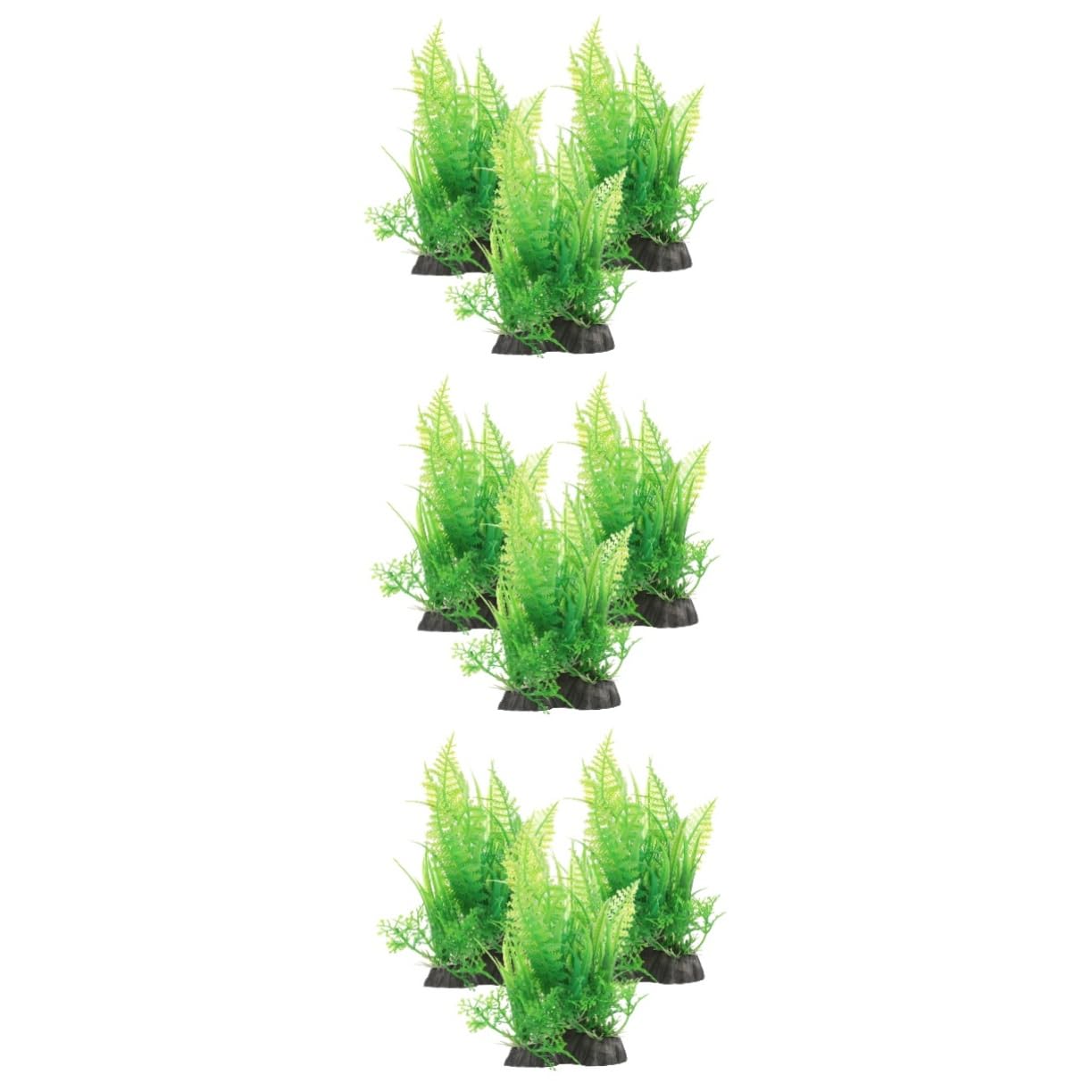 Cabilock 3 Set Decorazioni Per Carri Armati Betta Decorazione Di Fiori Di Aria Globo Pianta Falso Puzzle Naturale Bobble Alleggerimento Neon Green Plastica 3 Pezzi * 3