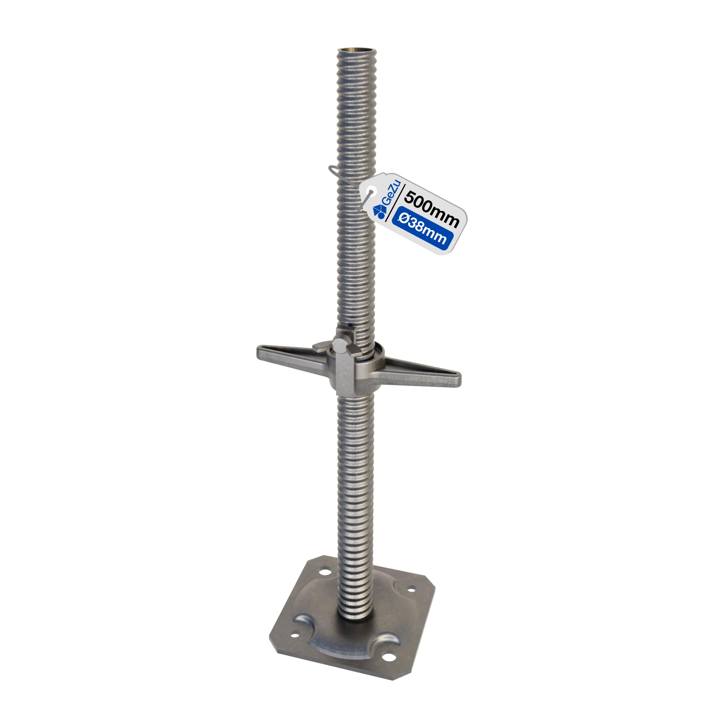 GeZu Impex Scaffold Adjustable Leveling Base Jack Ø 38 x 500 mm — image 1
