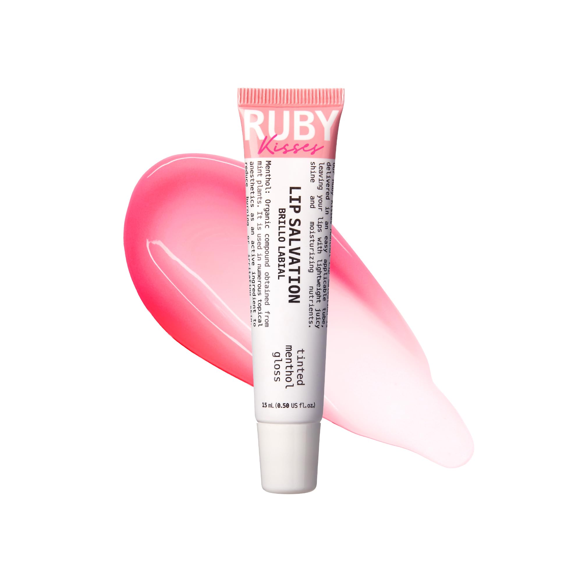 Ruby Kisses Salvation Lip Gloss Lightweight Juicy Shine Menthol Infused Conditioning Lip Treatment Heals Cools Calms Deep Hydration