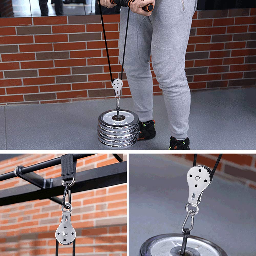 TOBWOLF 55mm/88mm/90mm Silent Fitness Pulley Wheel for Home Gym, 360