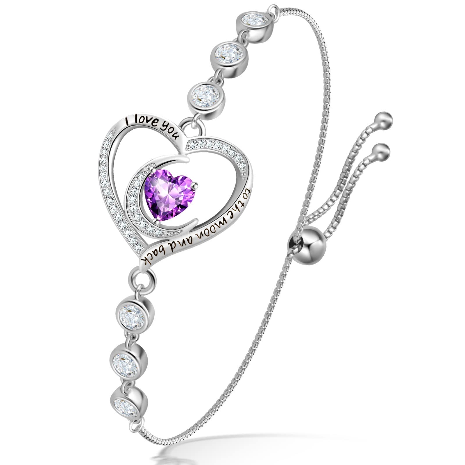 Bracciale Tennis Donna In Argento Sterling Con Pietre Portafortuna 2,5 Mm - Regalo Per Mamma