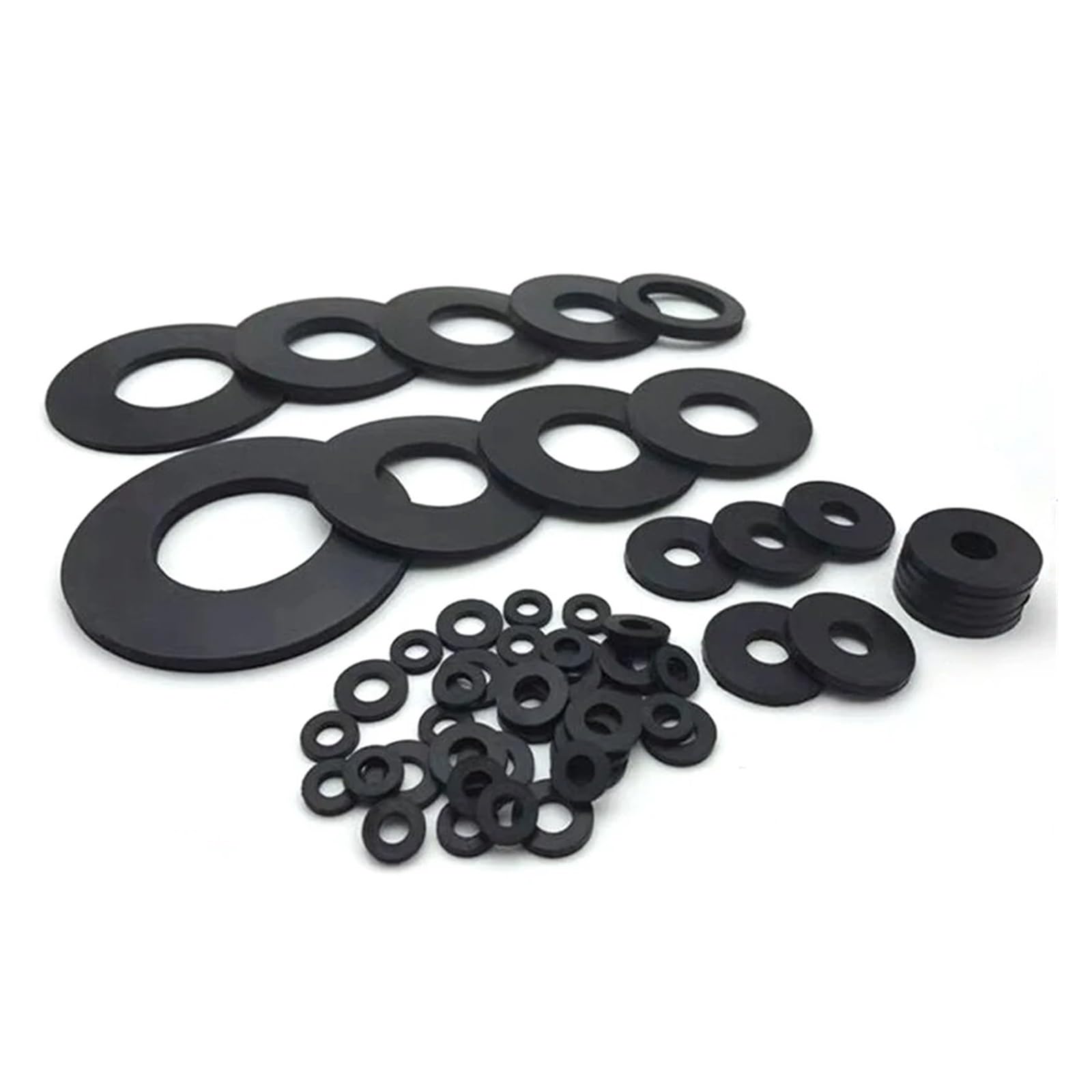 Juntas planas de silicona negra, arandela de tornillo, arandela de sellado for grifo de plomería, junta tórica de sellado impermeable, 38x4x1mm, 32x18x1,5mm, 1000 Uds./500 Uds. (Tamaño : 1000pcs-38x4