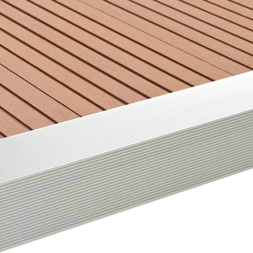 Festnight Lot de 5 Cornière de Terrasse en Aluminium 170 cm Argenté