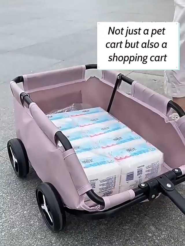 Amazon.co.jp: 軽量折りたたみ車輪付きペットカート｜小型ペットハンド