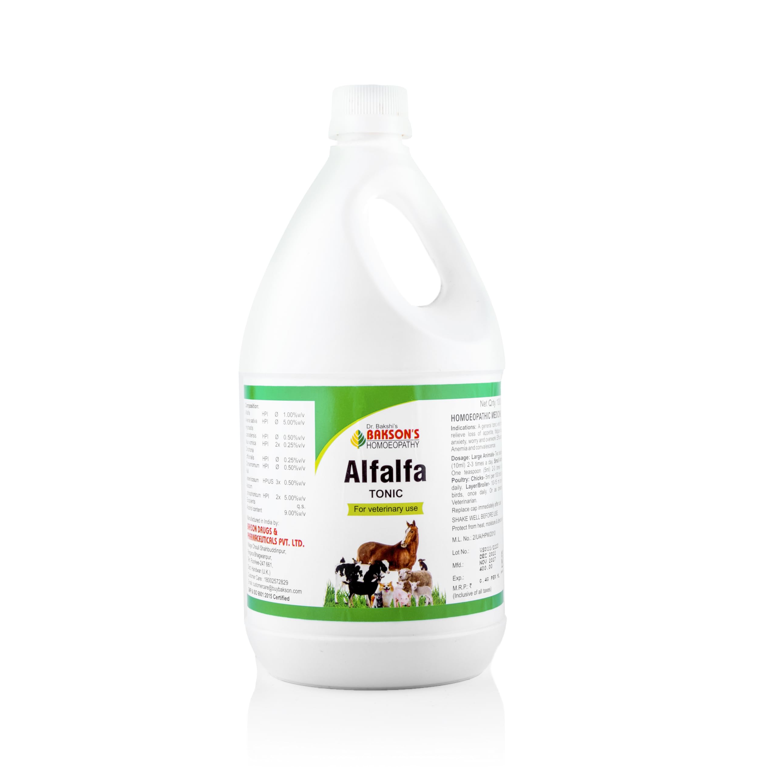 Bakson Veterinary | Alfalfa Tonic (1000 ml) (B0CGJKBWQT) Amazon Price History, Amazon Price Tracker