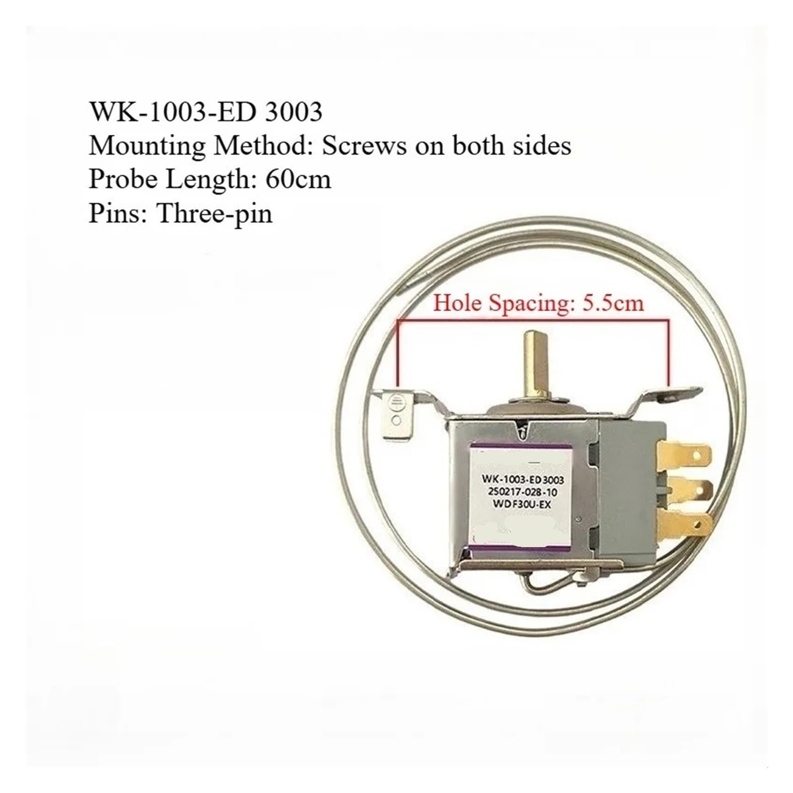 Termostato De Descongelación De Refrigerador, Compatible Con Hisense, Compatible Con Rongsheng, Termostato De Refrigerador, Sensor WDF30U-EX, Accesorios De Interruptor De Control De Temperatura