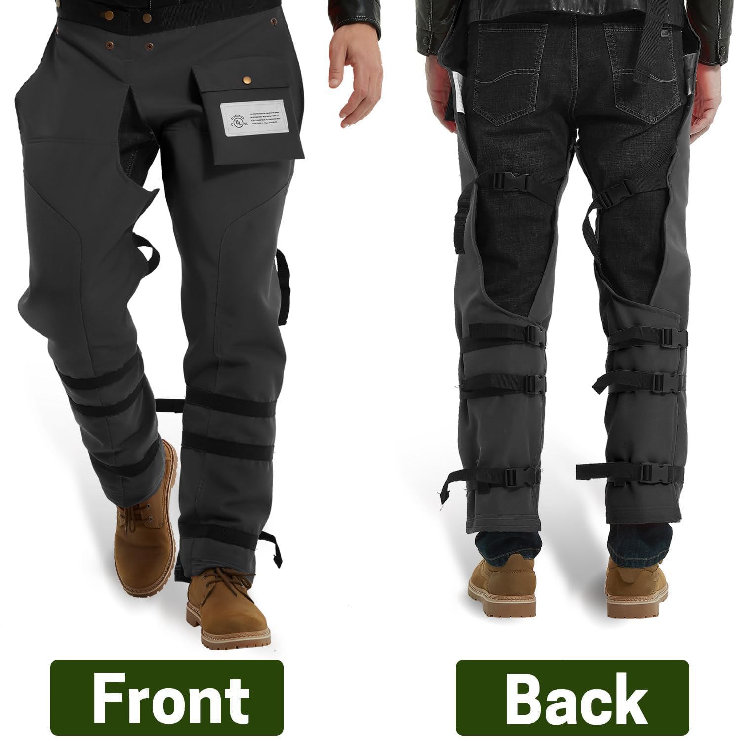 Delantal protector de 8 capas para motosierra, ajustable, para madereros, trabajadores forestales, clase A