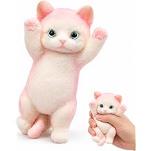 Squishy Cat, Cat Squishy with Vivid Feline Shaping, Desktop Decoration, Soft Textured Table Display Accessory for Office Workspace, Household Interior Layout and Gift for Adult
