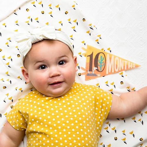 Miniatura 2 de Lucy Darling Petit Milestone Banderines  12 pancartas mensuales de fieltro para bebé para niño o niña  Accesorios para fotos, decoración de