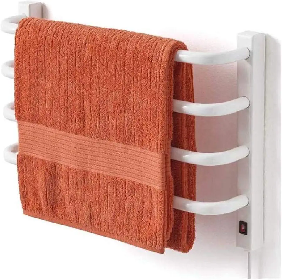Inovar Metais Aquecedor de Toalhas Térmico Pequeno Branco 220V Fio Lado Direito