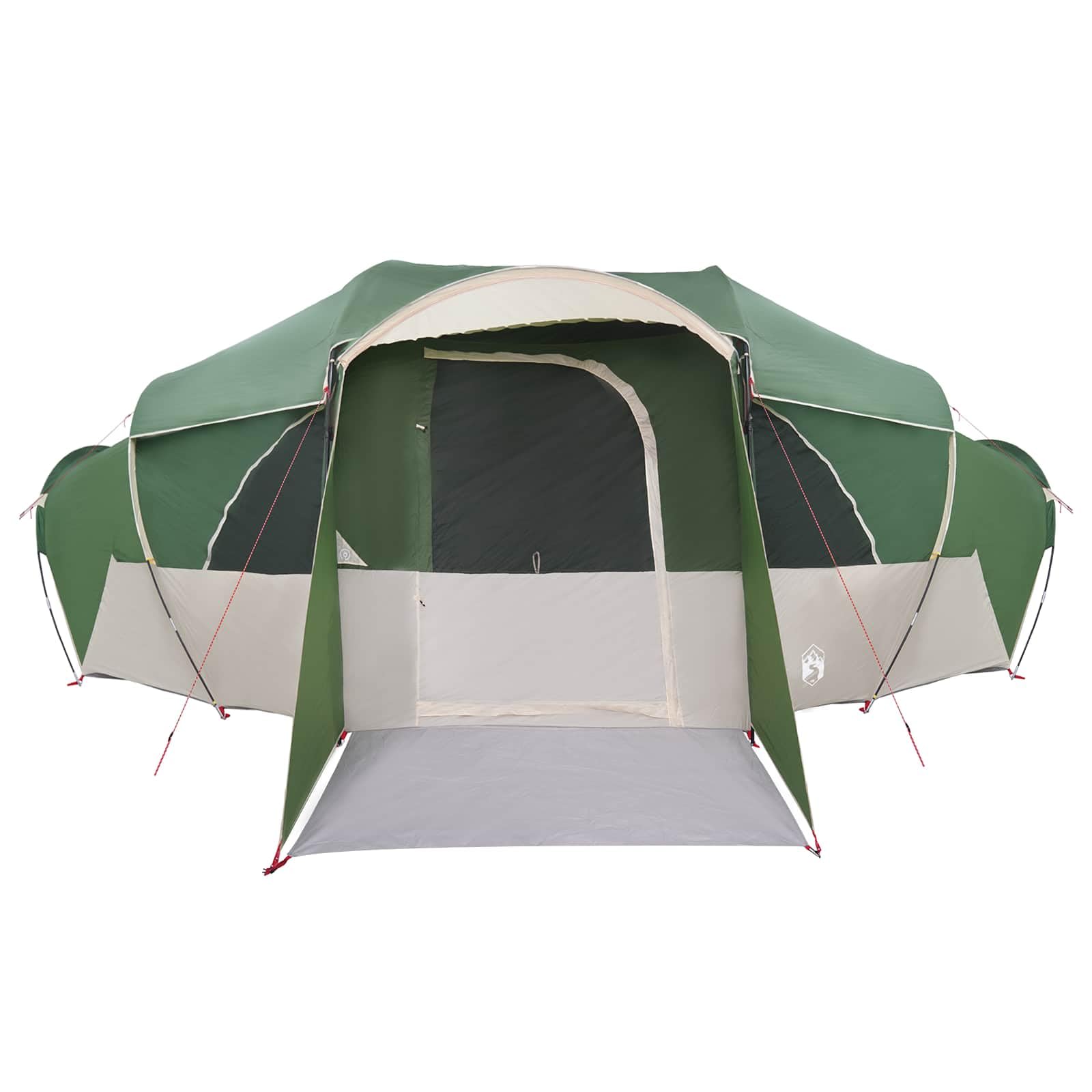 Tenda Familiare per 18 Persone con Parapioggia Impermeabile Verde 185T