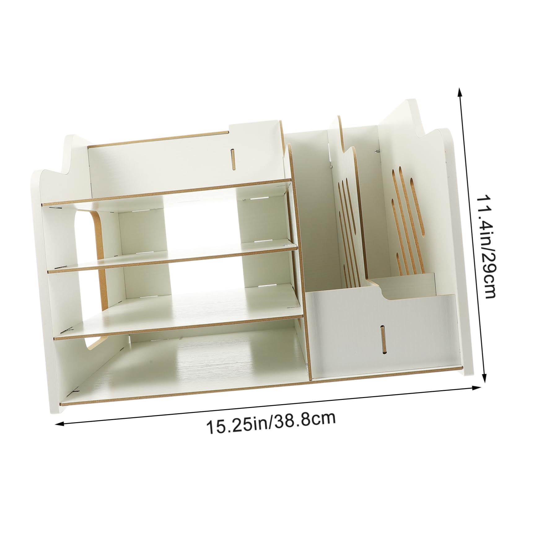 Organizador de Escritorio Multiusos Cajón, Tablero de Densidad Blanco | Compartimentos Versátiles y Diseño Moderno, Decoracion Colegio, para Mesa de Profesores y Aula Escolar