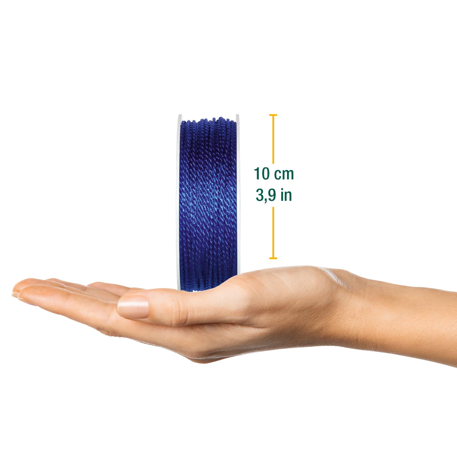 Halbach Seidenbänder Premium Kordel (blau) – Bild 3