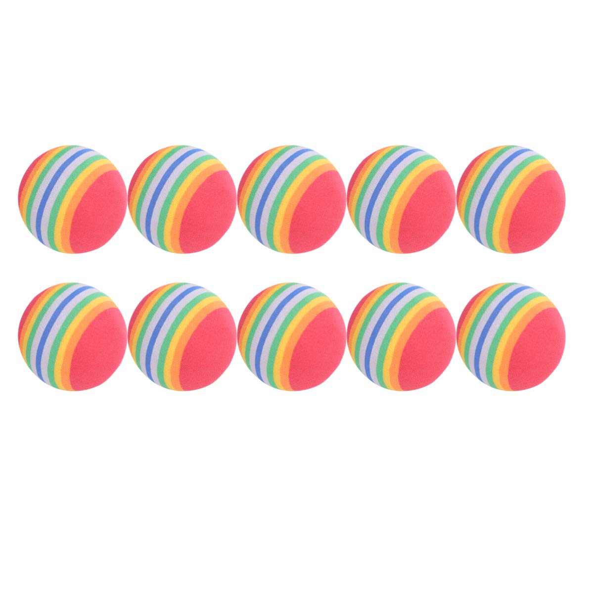 BESPORTBLE 10 Pcs Sponges Golf Balls Softball Practice Balls Sponge Balls Foam Sponge Rainbow Ball Training Ball Soft Ball Indoor