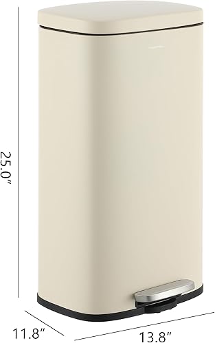 Miniatura 5 de happimess HPM1011I Curtis - Bote de basura de 8 galones, resistente a las huellas dactilares, moderno, minimalista para el hogar, cocina,