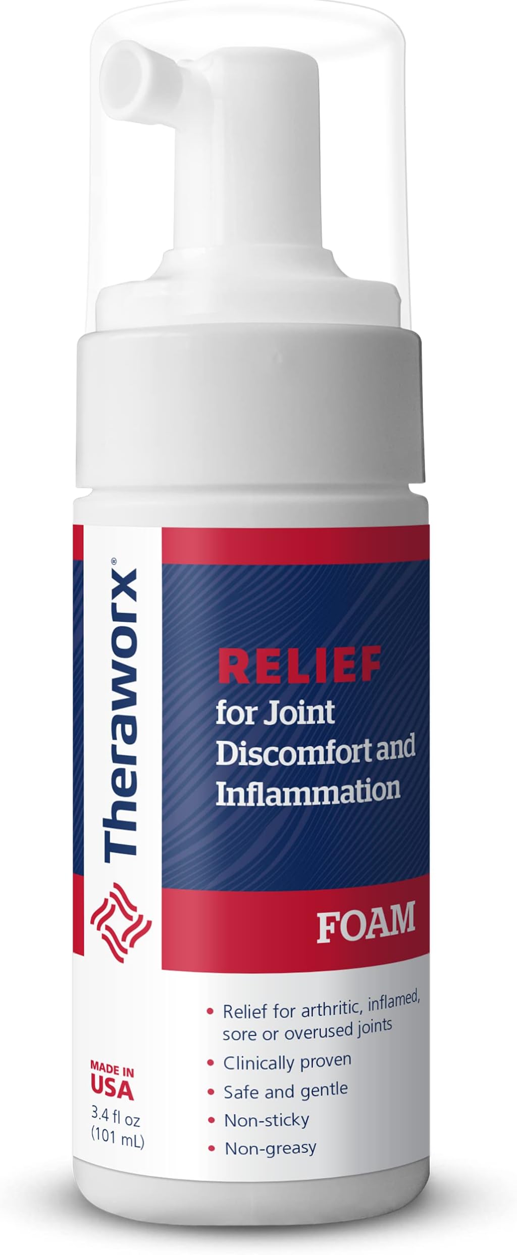 THERAWORX RELIEF Joint Discomfort and Inflammation Foam 3.4oz