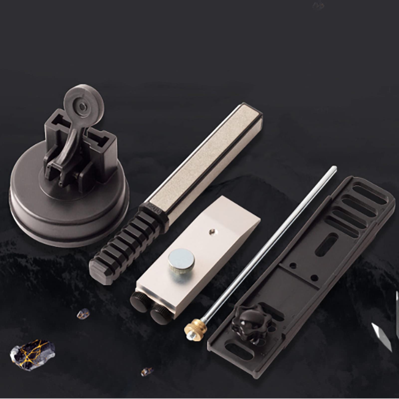 Amazon | 固定角度ナイフ研ぎ器キット、4つの研ぎ石を備えたプロの