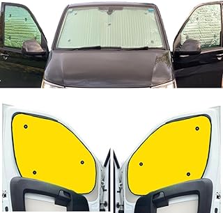 Cubierta del Parabrisas Compatible con Mercedes V-Class (2014-Date)(Juego Completo+Base de Ruedas Media+Portón Trasero con Ventana Trasera Que se Abre 1/4) Color de Respaldo de Amarillo, Reversible
