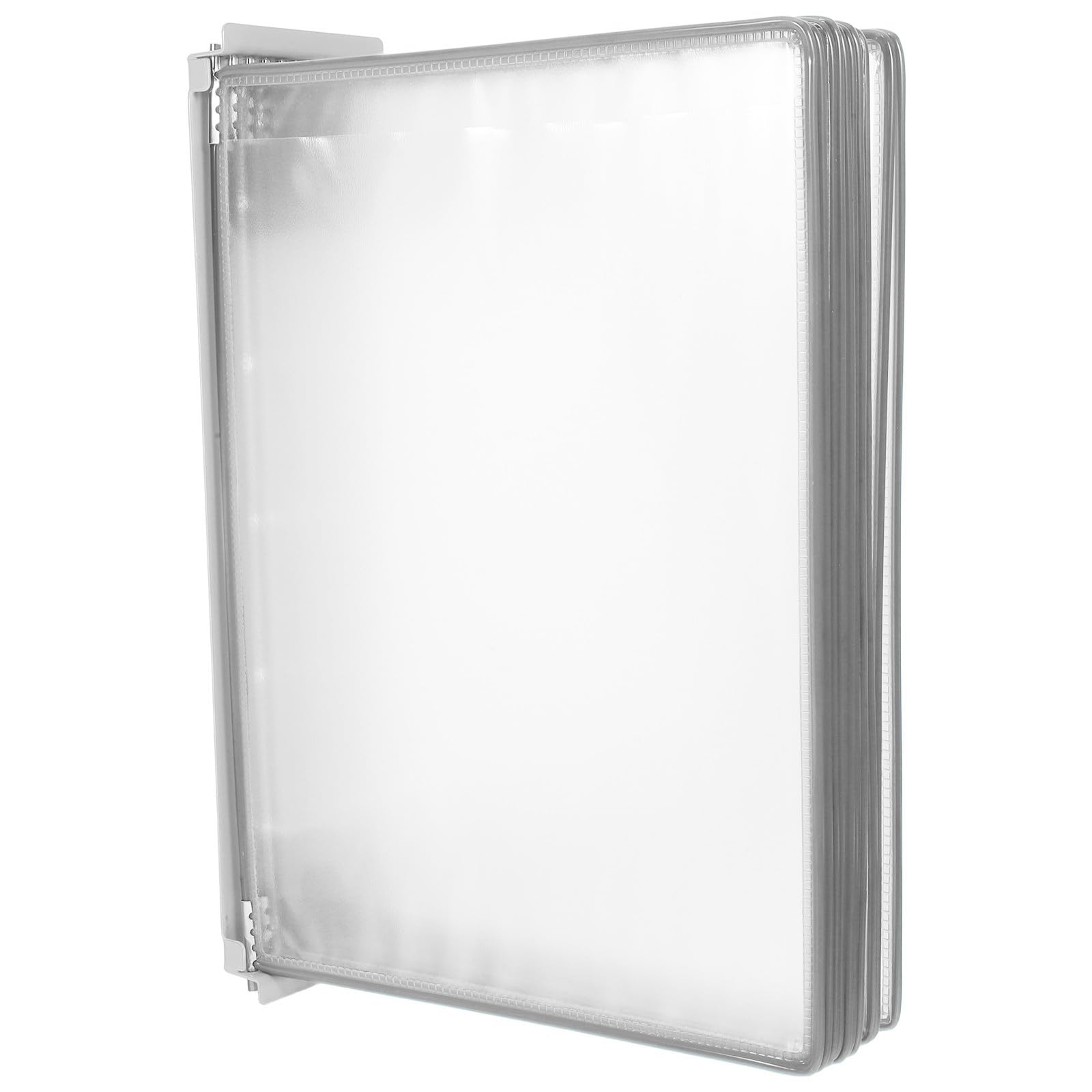 Organizador de Archivos Colgante para Pared Gris Soporte Mural para Documentos con Diseño Giratorio Fácil Instalación para Oficina y Hogar Estante Expositor Resistente y Versátil