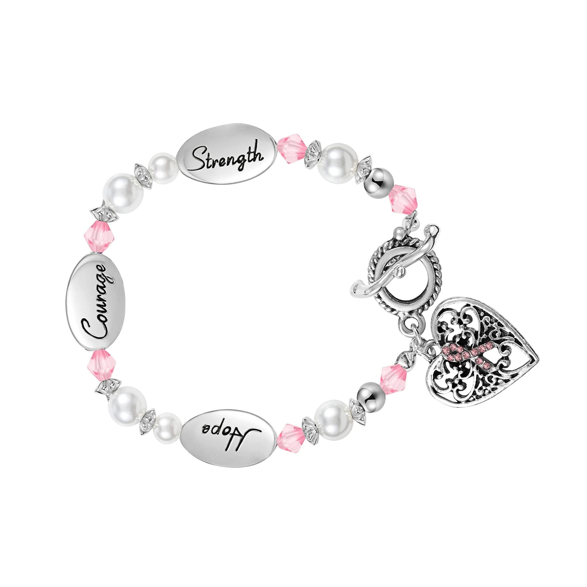 Breast Cancer Awareness Pink Ribbon Bracelets for Fundraising, Charity Walks, and Gifts - Perfect for Breast Cancer Awareness Month