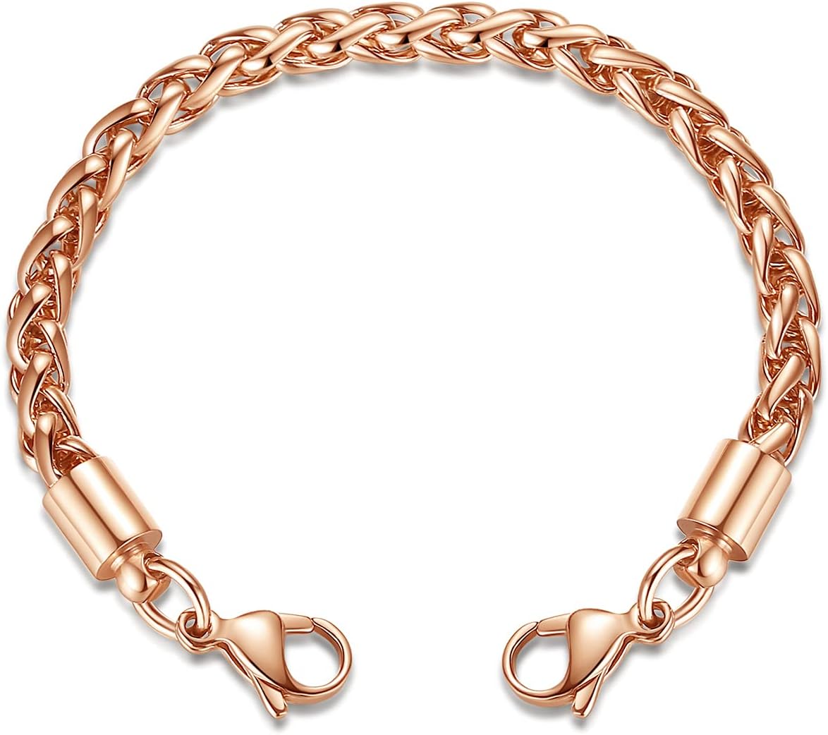 LinnaLoveStainless Steel Wheat Chain lnterchangeable Medical Alert Bracelets - (Just Chain)