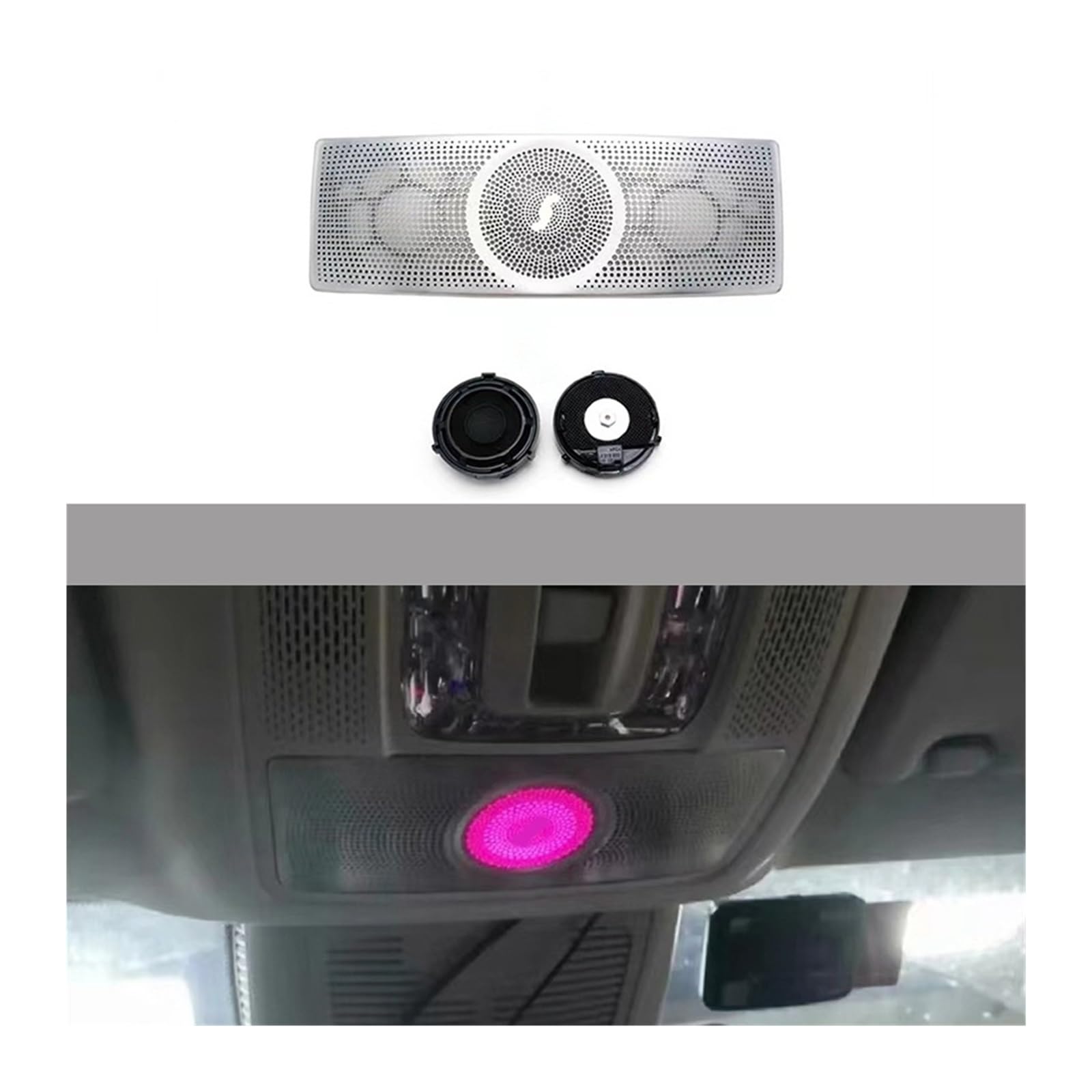 64 Color Colorful Luminous Glasses Case Compatible with Mercedes Benz GLC-Class W253 2016 2017 2018-2021 Reading Lamp Atmosphere Light