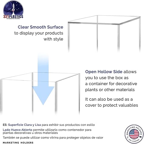 Miniatura 4 de Titulares de la comercialización exhibición del cubo del pedestal de la escultura del soporte 12 "w x 12" d x 19" h trofeo arte estatuilla