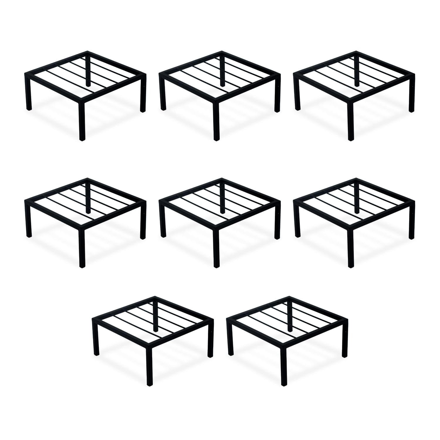 BonKaso Plant Stands - 2 Heavy Duty Metal Planters -13