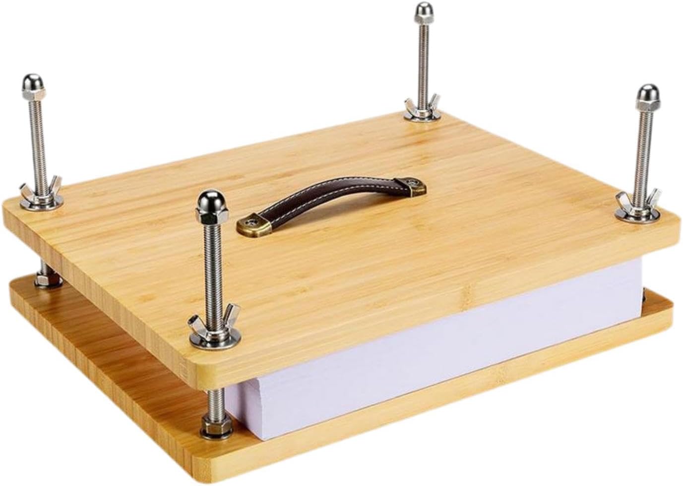 Bamboo Press with Handle, Tool for Scrapbooking and Desktop Use, 29.5cmx19.5cm