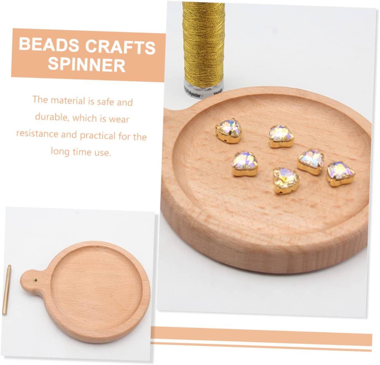 VALICLUD Beading Tray Bobbin Holder Thread Spool Spinner for Beads Bead Making Supplies