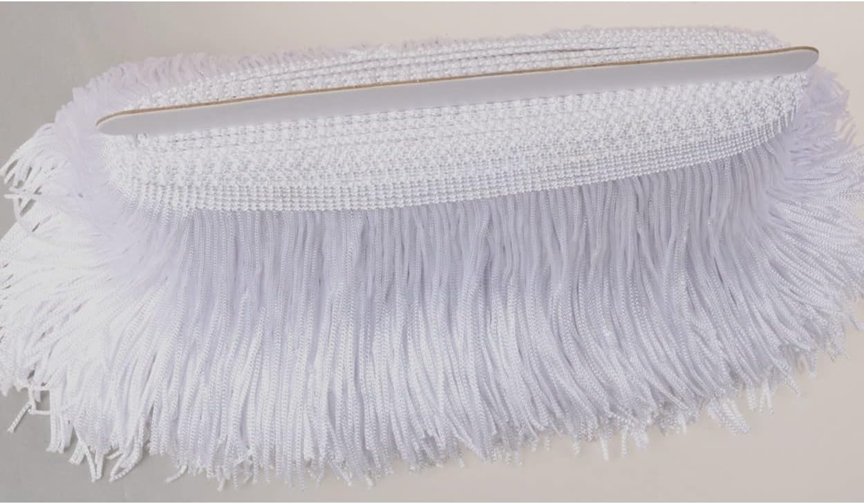 Fringe Trim Lace Polyerter Fibre Tassel 6inch Wide 10 Yards Long for Clothes Accessories Latin Wedding Dress DIY Lamp Shade Decoration Black White