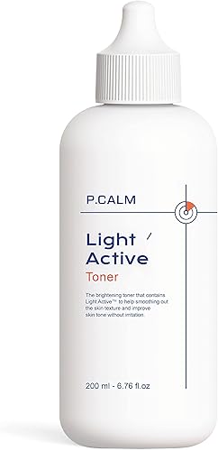 P.Calm Light Active Toner – TXA y niacinamida para el cuidado y alivio del enrojecimiento de la piel, cuidado de la piel coreano (6.8 fl oz / 6.76