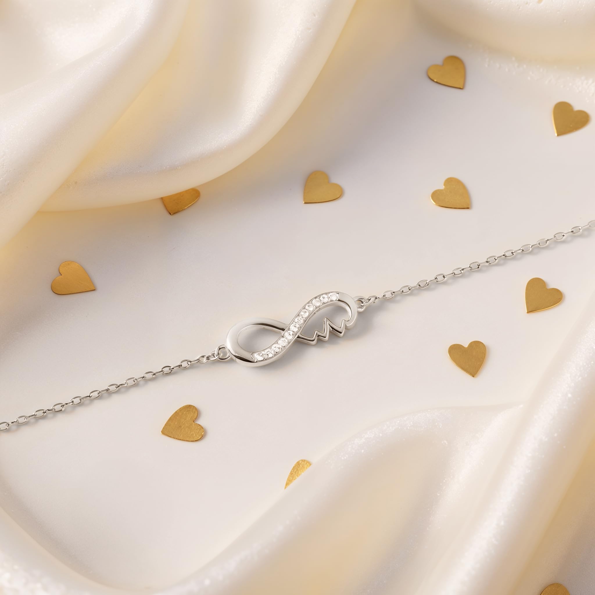 Sofia Milani - Damen Armband 925 Silber - mit Zirkonia Steinen - Unendlich Infinity Anhänger