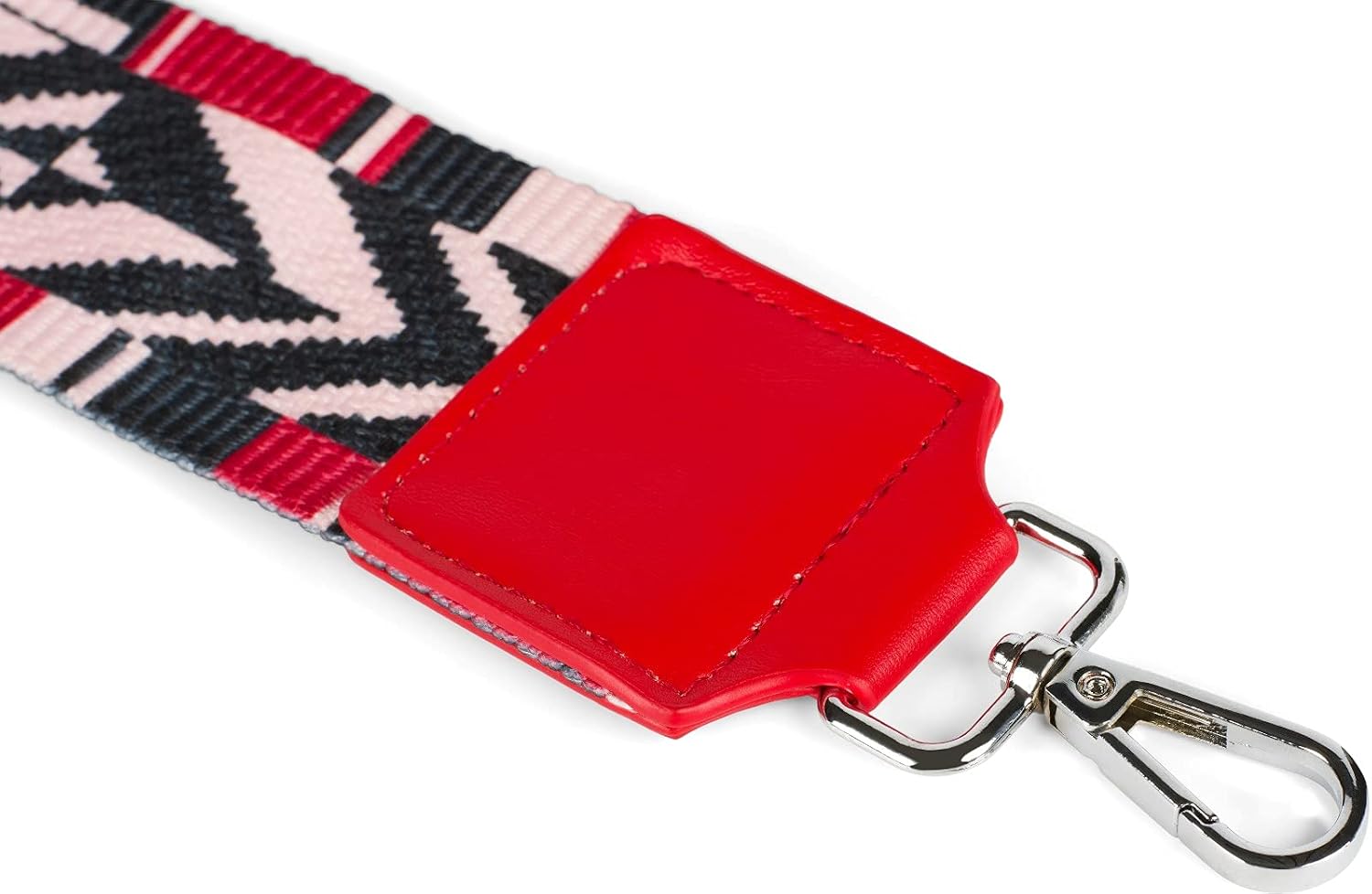 styleBREAKER Wide bag shoulder strap adjustable with colourful Aztec pattern, changeable bag strap, carabiner, 02013025 - Image 4