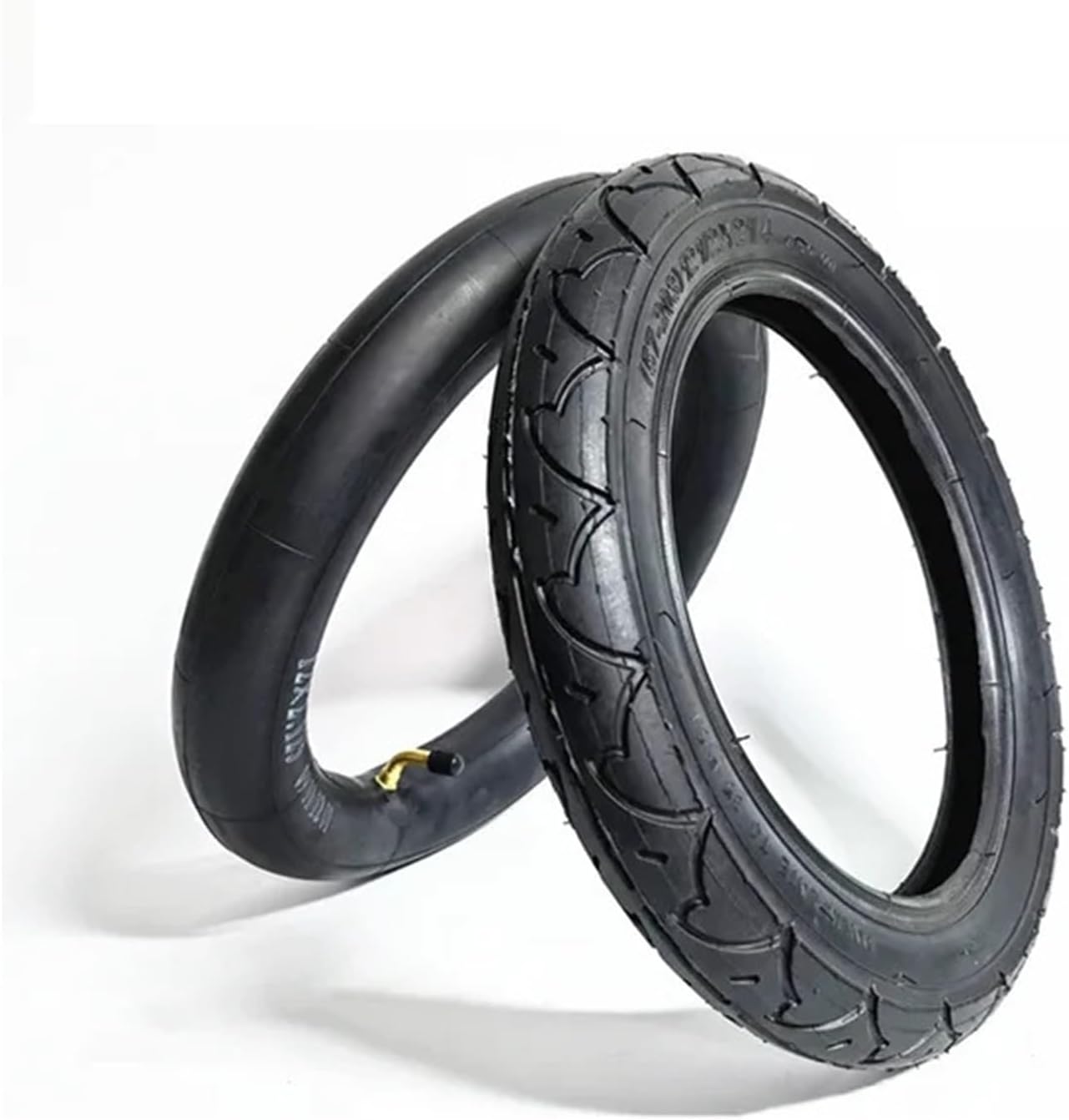Heavy Duty 12 12x2 14 Tyre & Inner Tube Set Ensures Reliable Performance Compatible with Baby Carriage Wheelbarrow Scooter(Tyre) (Inner Tube Tyre One Size)